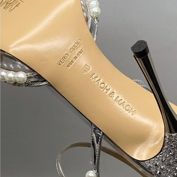 Mach & Mach Diamond Of Elizabeth PVC Embellished High-Heel Pumps size 40 - Picture 15 of 15